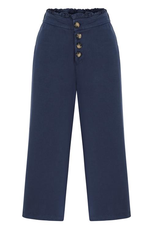  YÜKSEK BEL CROPPED DÜĞMELİ PANTOLON