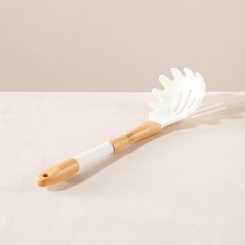  BAMBU SAPLI SİLİKON SPAGETTİ KEPÇESİ