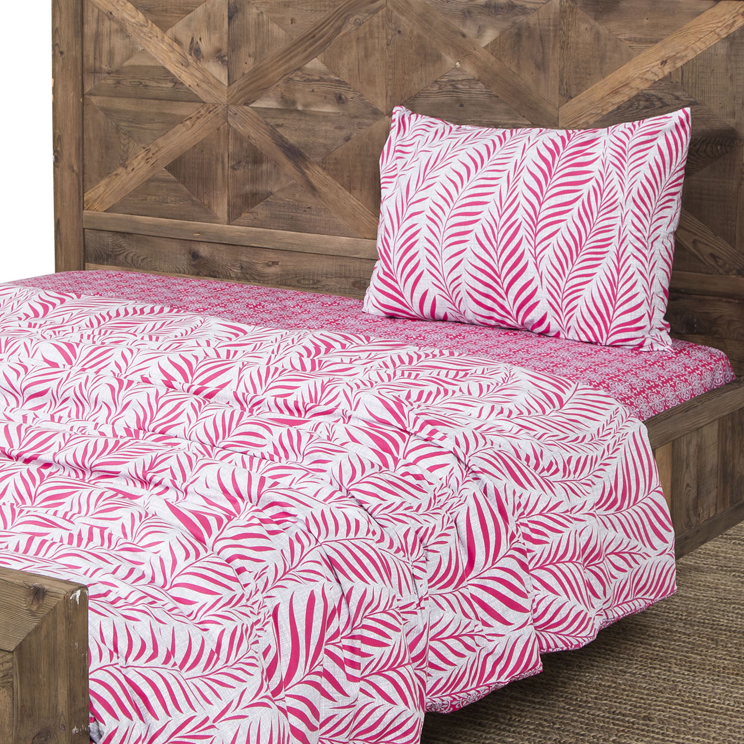 ARRIGO PEMBE TEK KİŞİLİK NEVRESİM TAKIMI 160X220 CM