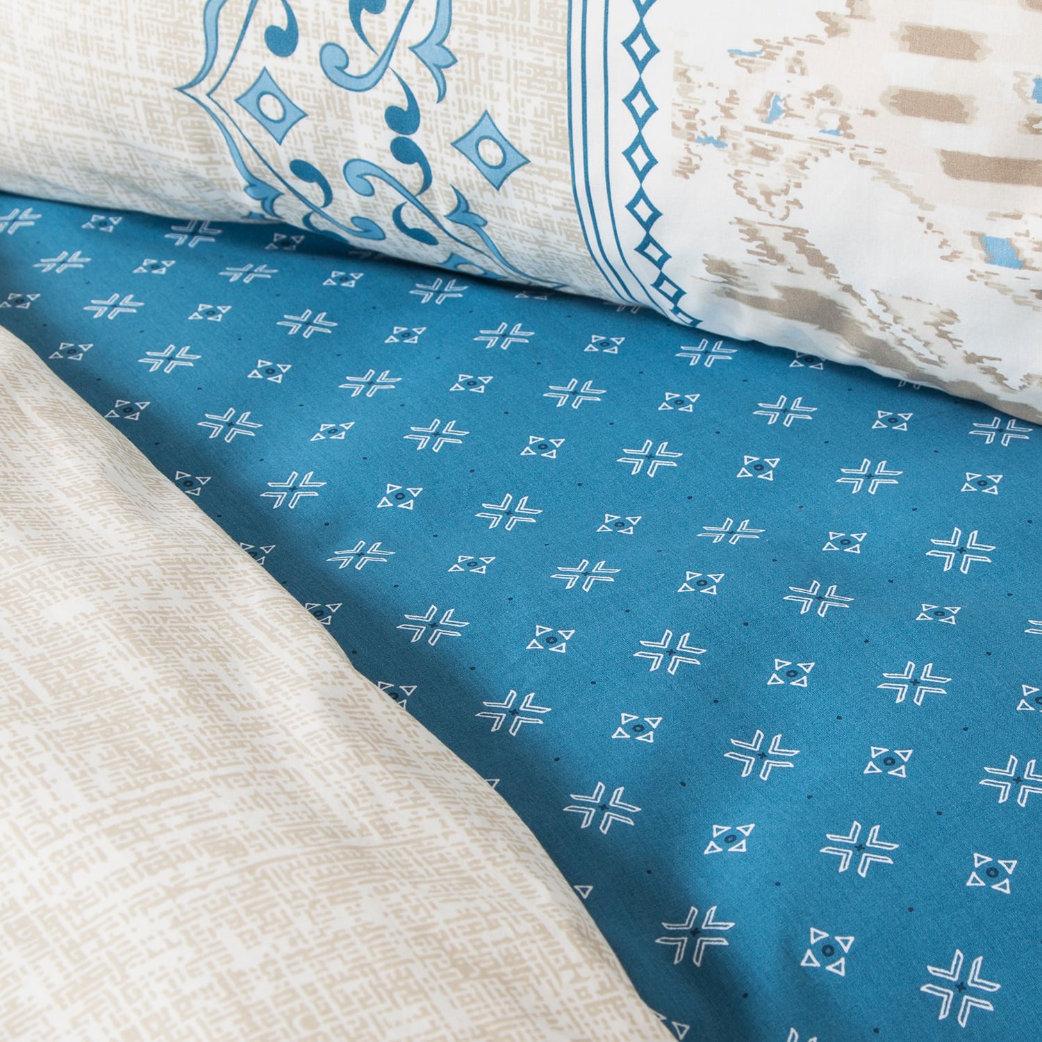 IRIS MAVİ ÇİFT KİŞİLİK NEVRESİM TAKIMI 200X220 CM