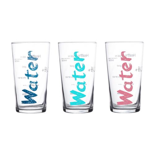  WATER BARDAK 3LÜ SET MAVİ TURKUAZ PEMBE - 570 ML