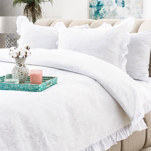  BELL ÇİFT KİŞİLİK YATAK ÖRTÜSÜ TAKIMI BEYAZ 240X240