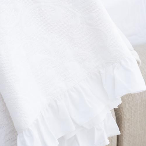  BELL ÇİFT KİŞİLİK YATAK ÖRTÜSÜ TAKIMI BEYAZ 240X240