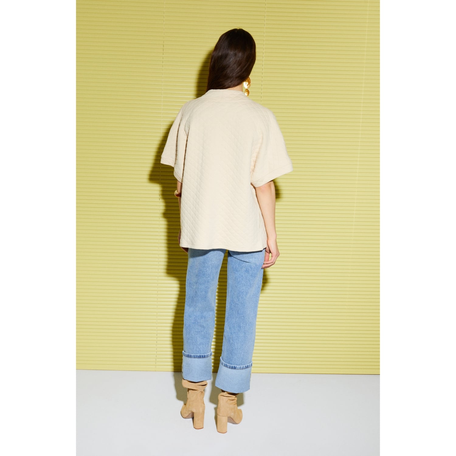 KAPİTONELİ KISA KOLLU KİMONO