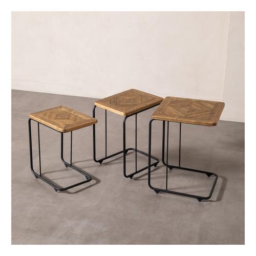  BARBARA MASİF AHŞAP ZİGON SEHPA