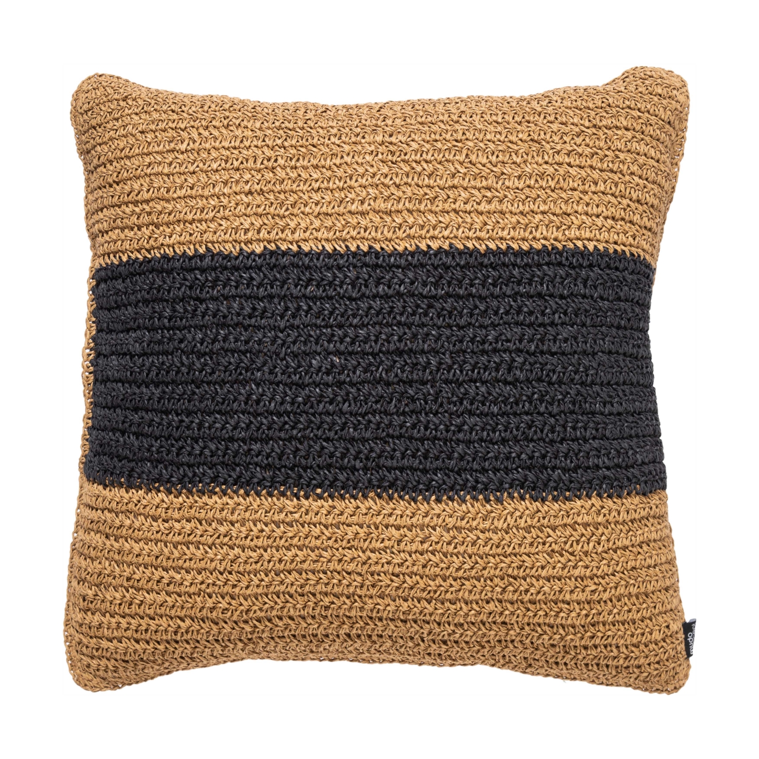 VERA STRIPE JÜT KIRLENT NATUREL SİYAH 45X45