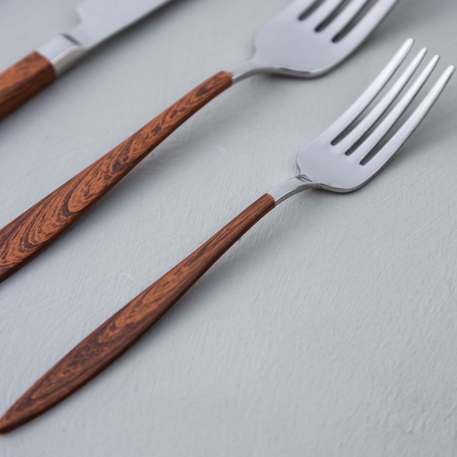 WOODEN LINE 24 PARÇA  ÇATAL KAŞIK BIÇAK SETİ