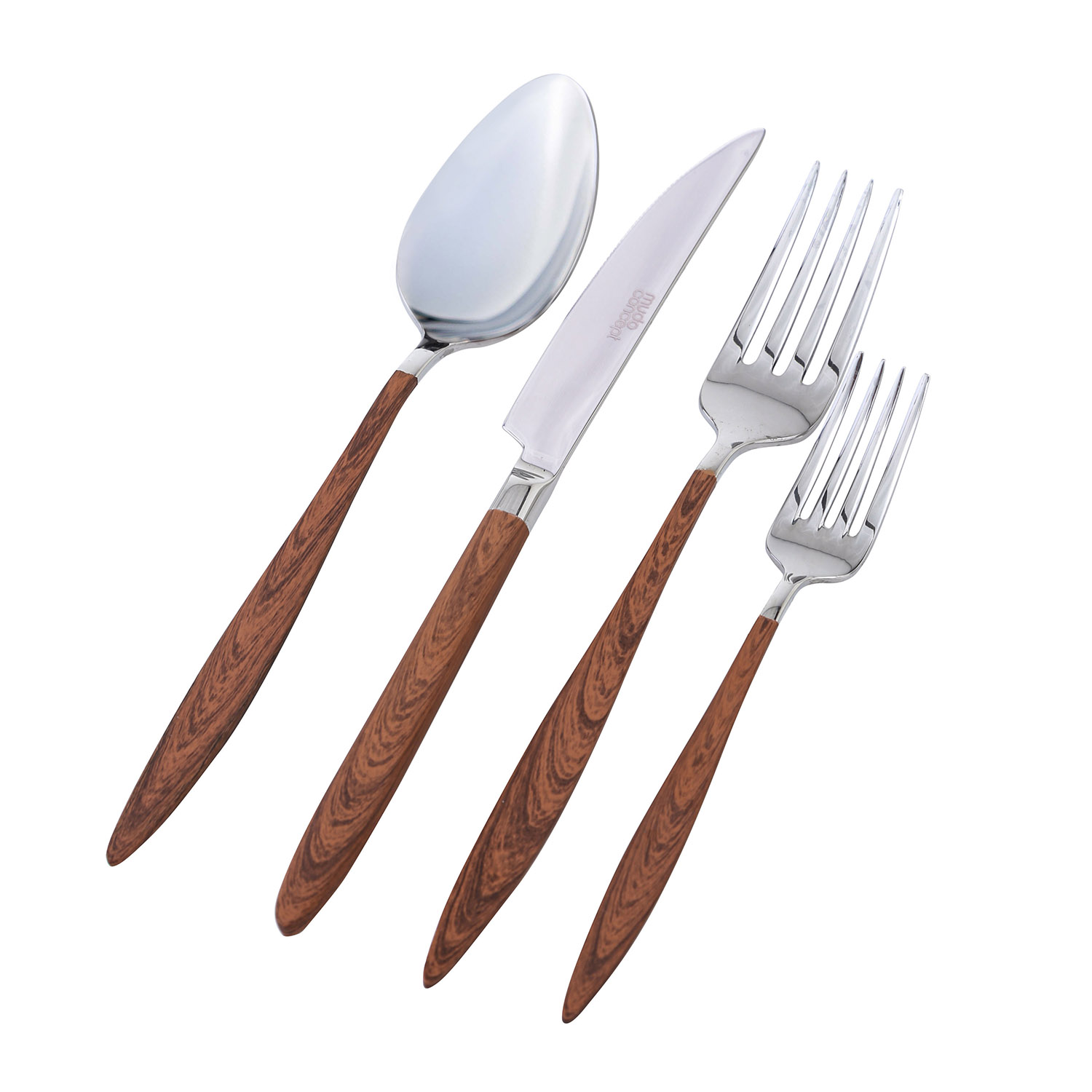 WOODEN LINE 24 PARÇA  ÇATAL KAŞIK BIÇAK SETİ