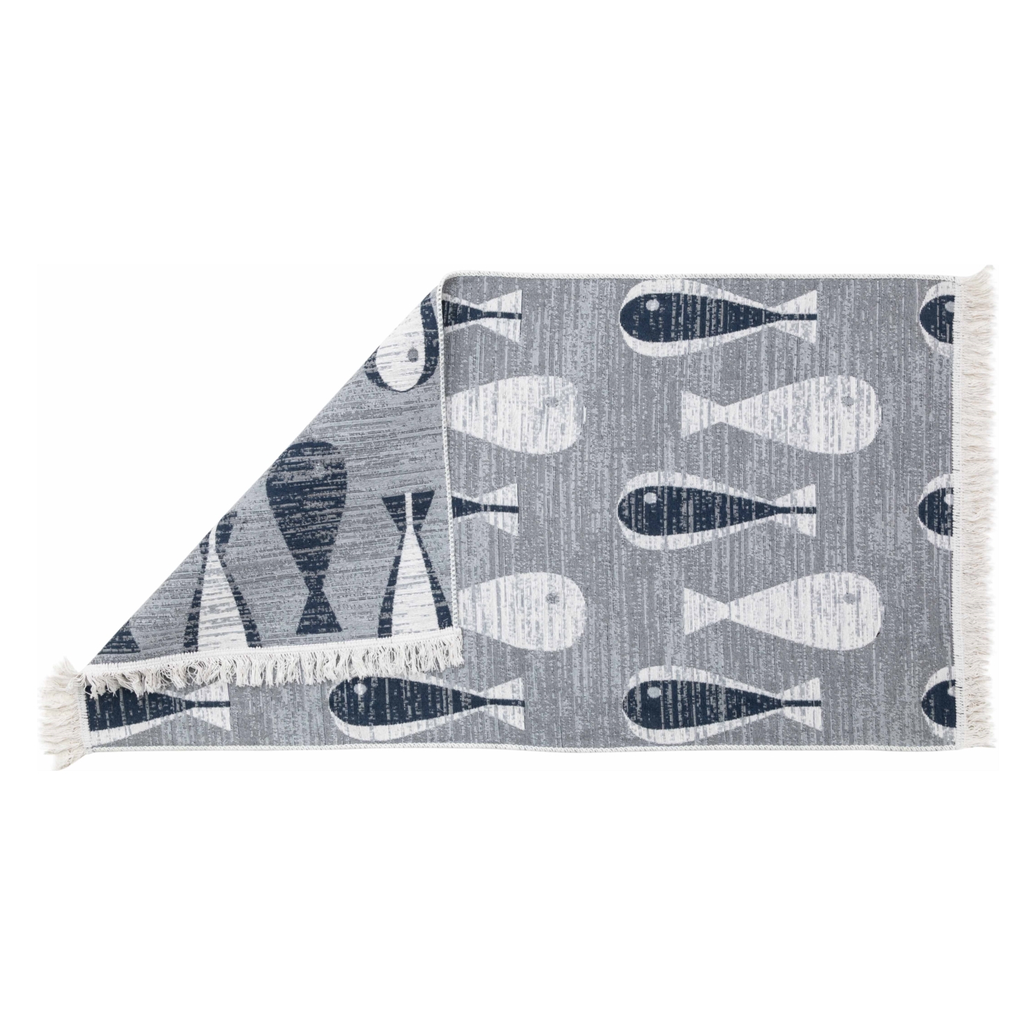 LARISSA MARİN ÇİFT TARAFLI KİLİM GRİ 80X150