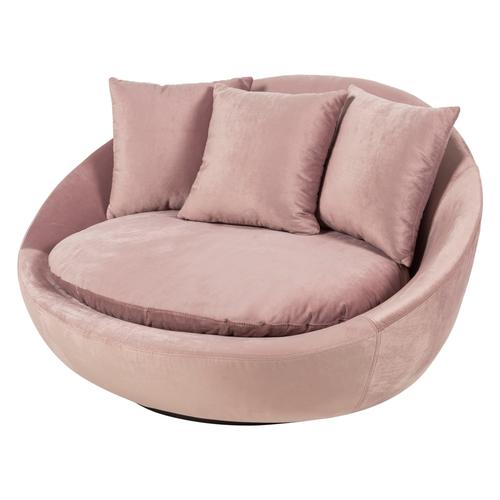  LOVELY GÜL KURUSU KADİFE DÖNER KOLTUK