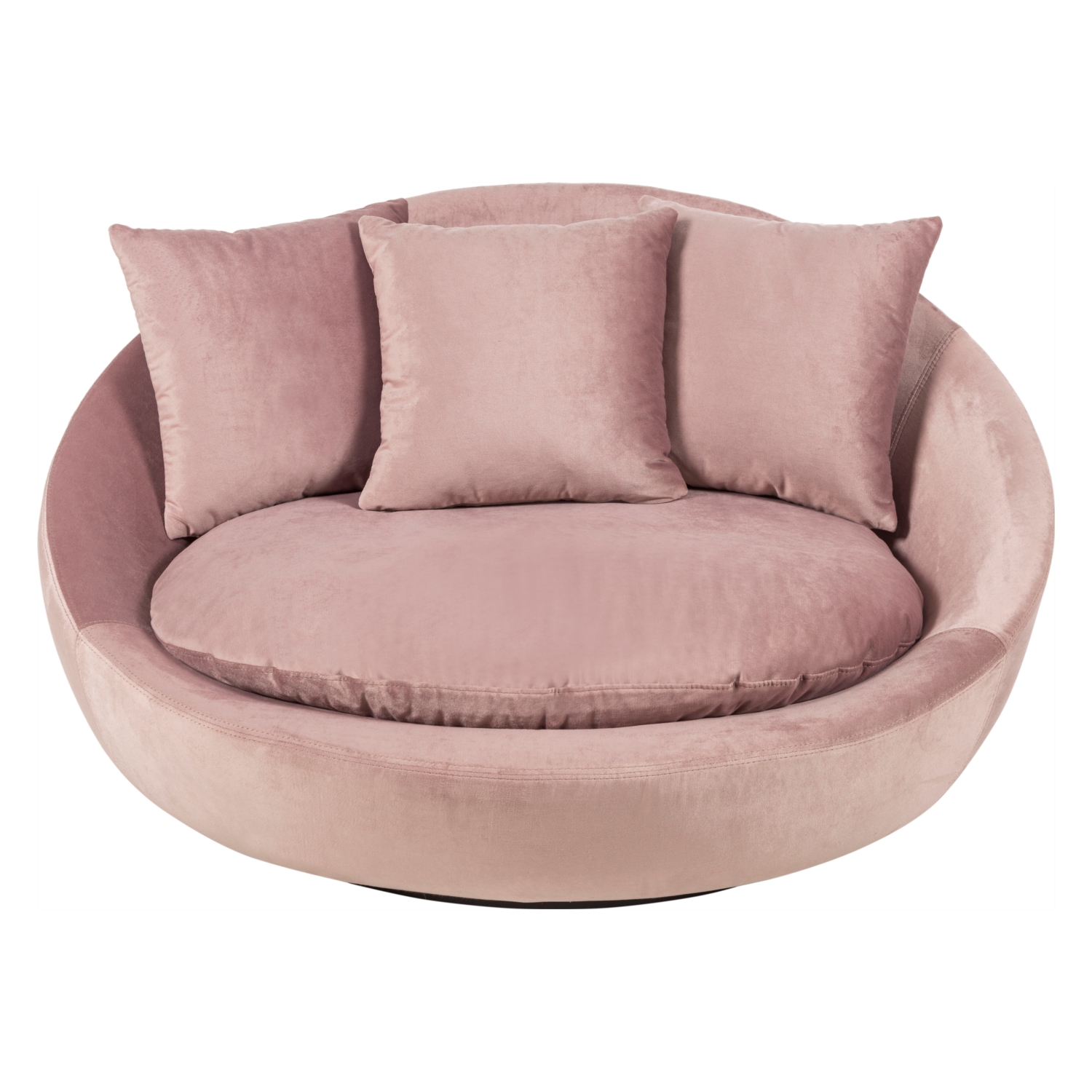 LOVELY GÜL KURUSU KADİFE DÖNER KOLTUK