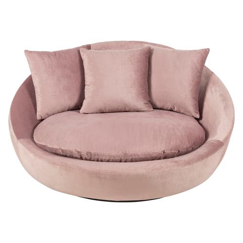  LOVELY GÜL KURUSU KADİFE DÖNER KOLTUK