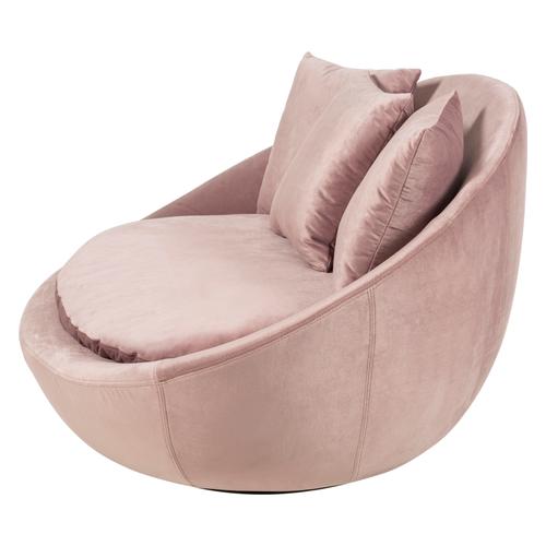  LOVELY GÜL KURUSU KADİFE DÖNER KOLTUK