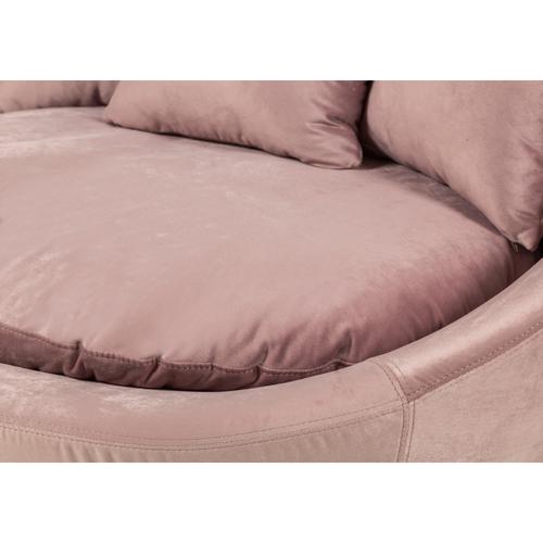  LOVELY GÜL KURUSU KADİFE DÖNER KOLTUK