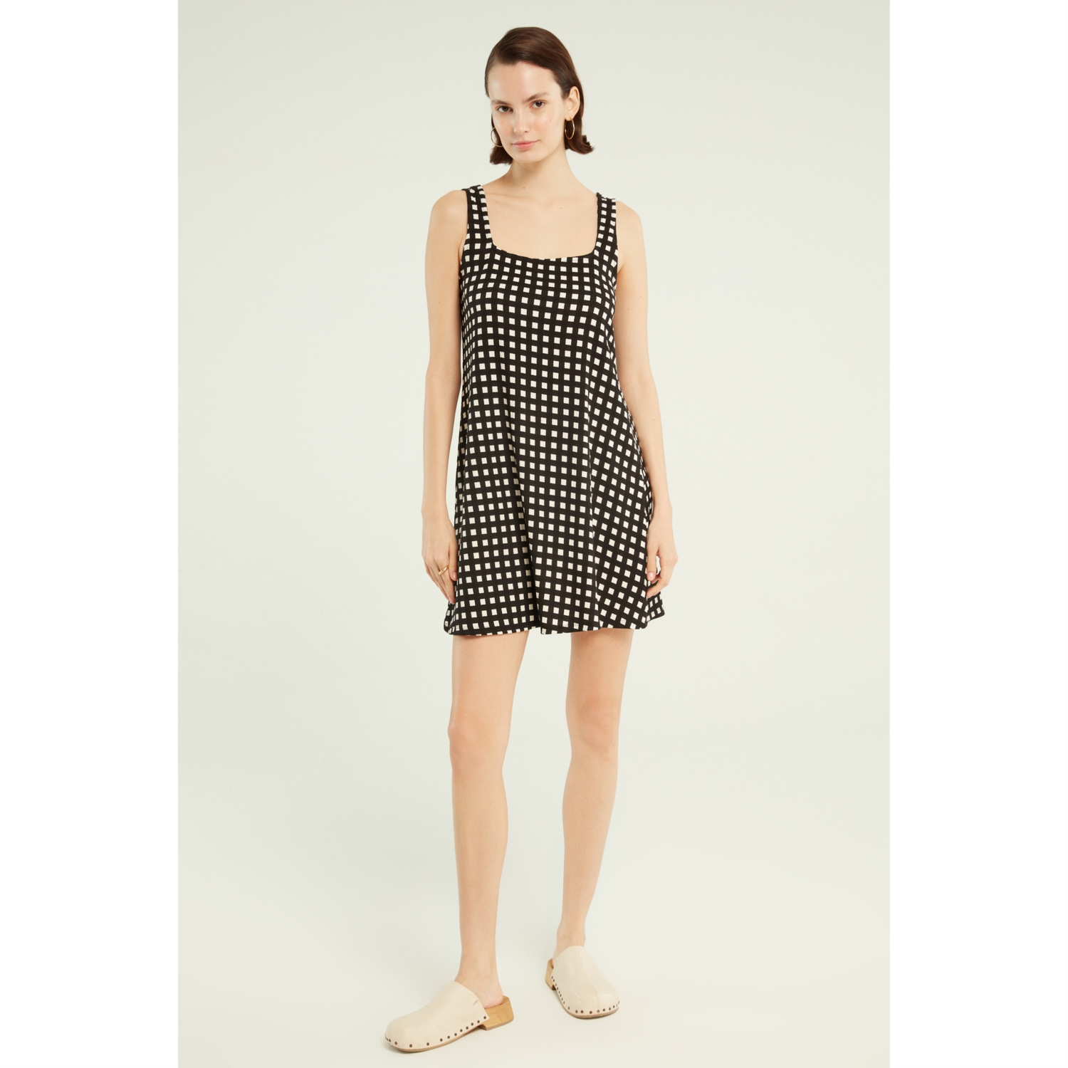 PÖTİKARELİ A FORM MİNİ ELBİSE