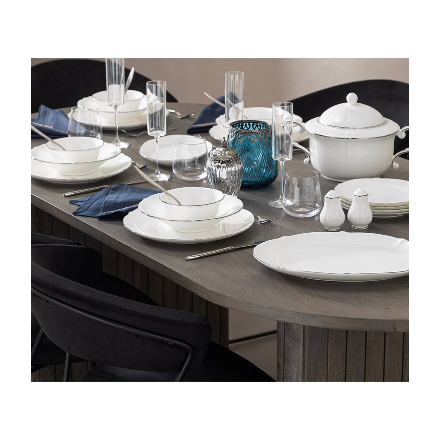 EVALIZA NOSTALGIA PLATINIUM 60 PARÇA YEMEK TAKIMI