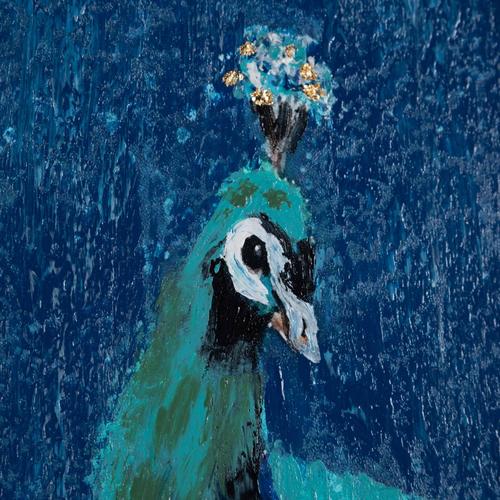  ROYAL PEACOCKS YAĞLIBOYA TABLO 70X140CM