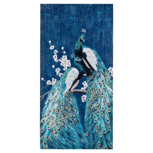  ROYAL PEACOCKS YAĞLIBOYA TABLO 70X140CM