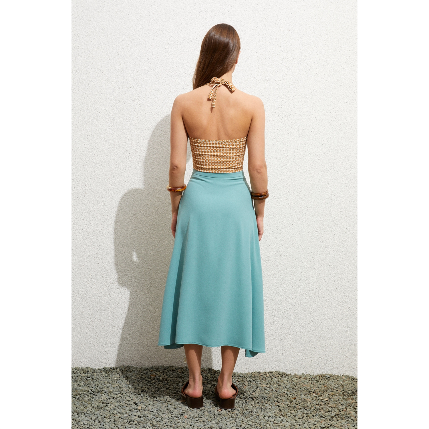 YIRTMAÇLI MİDİ ETEK