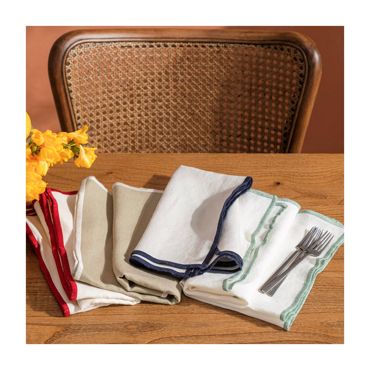 KETEN AMERİKAN SERVİS SETİ 2Lİ 35X50 CM MINT