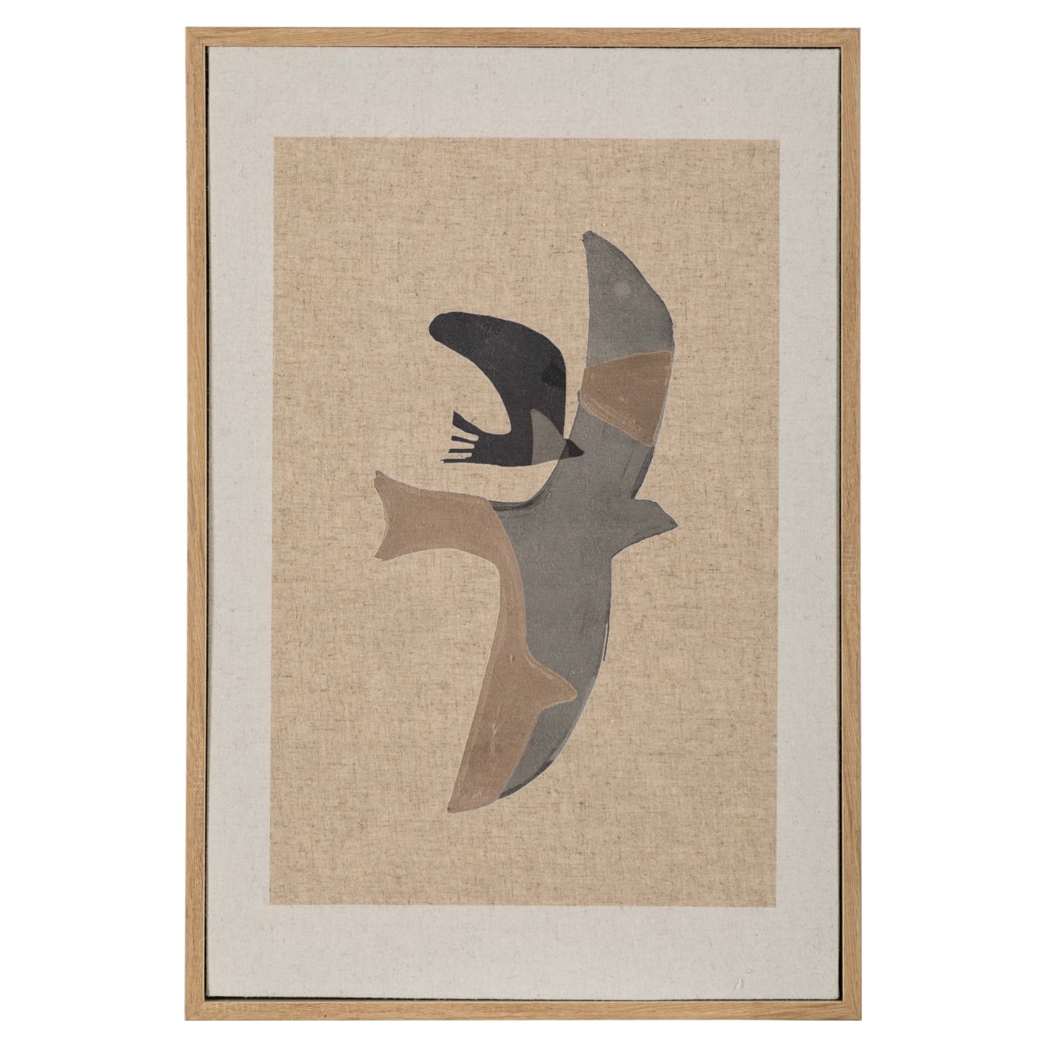 FLIED BIRD ÇERÇEVELİ KETEN PANO 40X60 CM