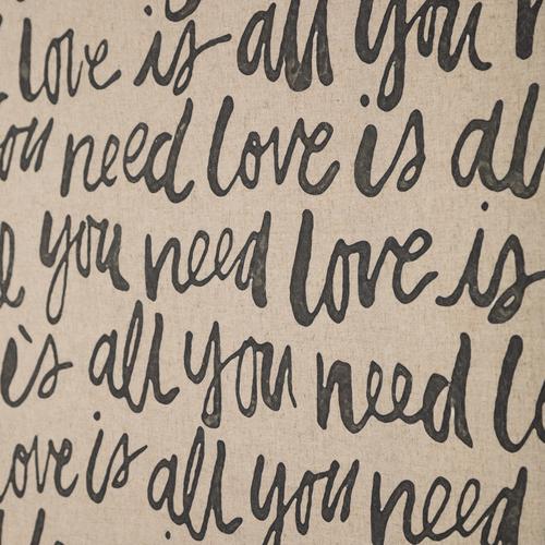 LOVE NEEDED ÇERÇEVELİ KETEN PANO 90X120CM