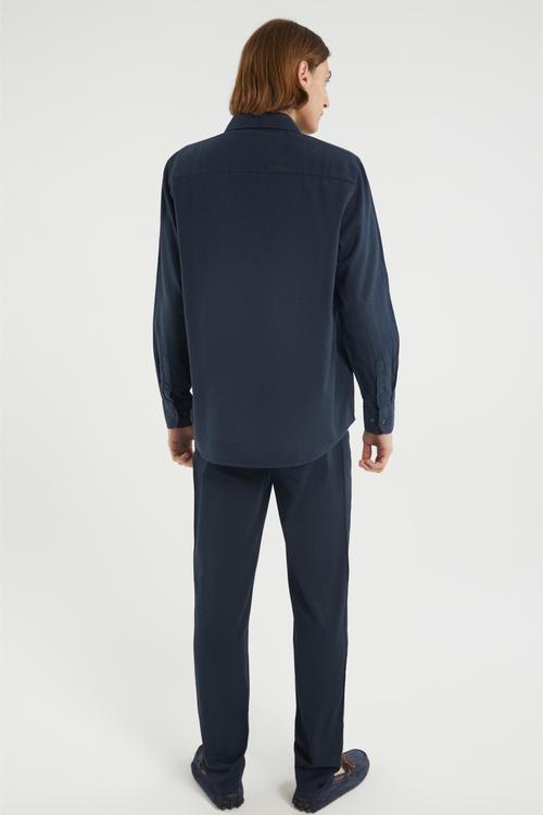  KETEN İÇERİKLİ REGULAR FIT GÖMLEK