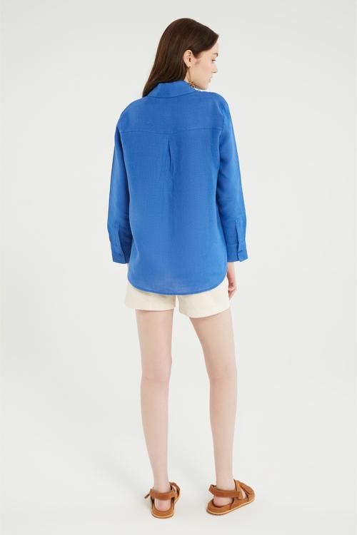  REGULAR FIT KETEN GÖMLEK