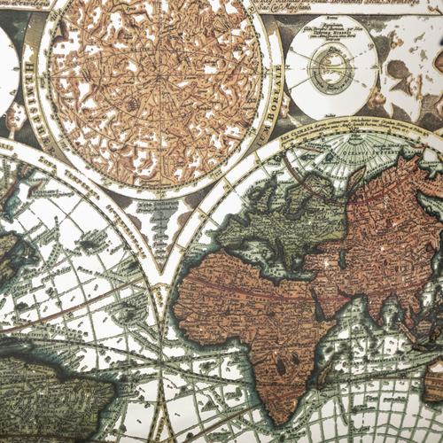  HARİTALI DUVAR AYNASI BEYAZ 145X130 CM