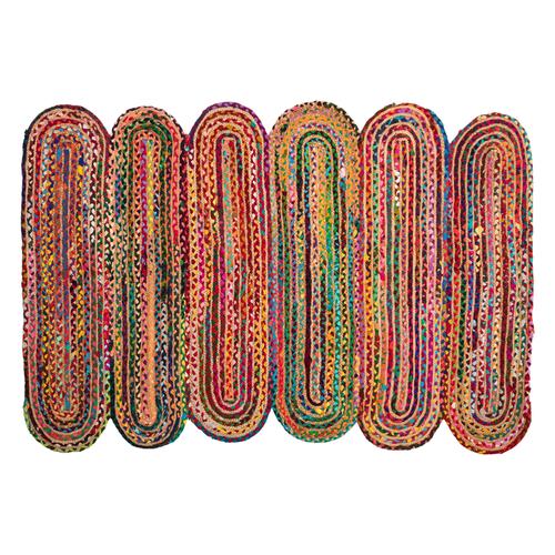  SISHA KIVRIMLI JÜT HALI RENKLİ 120X180CM