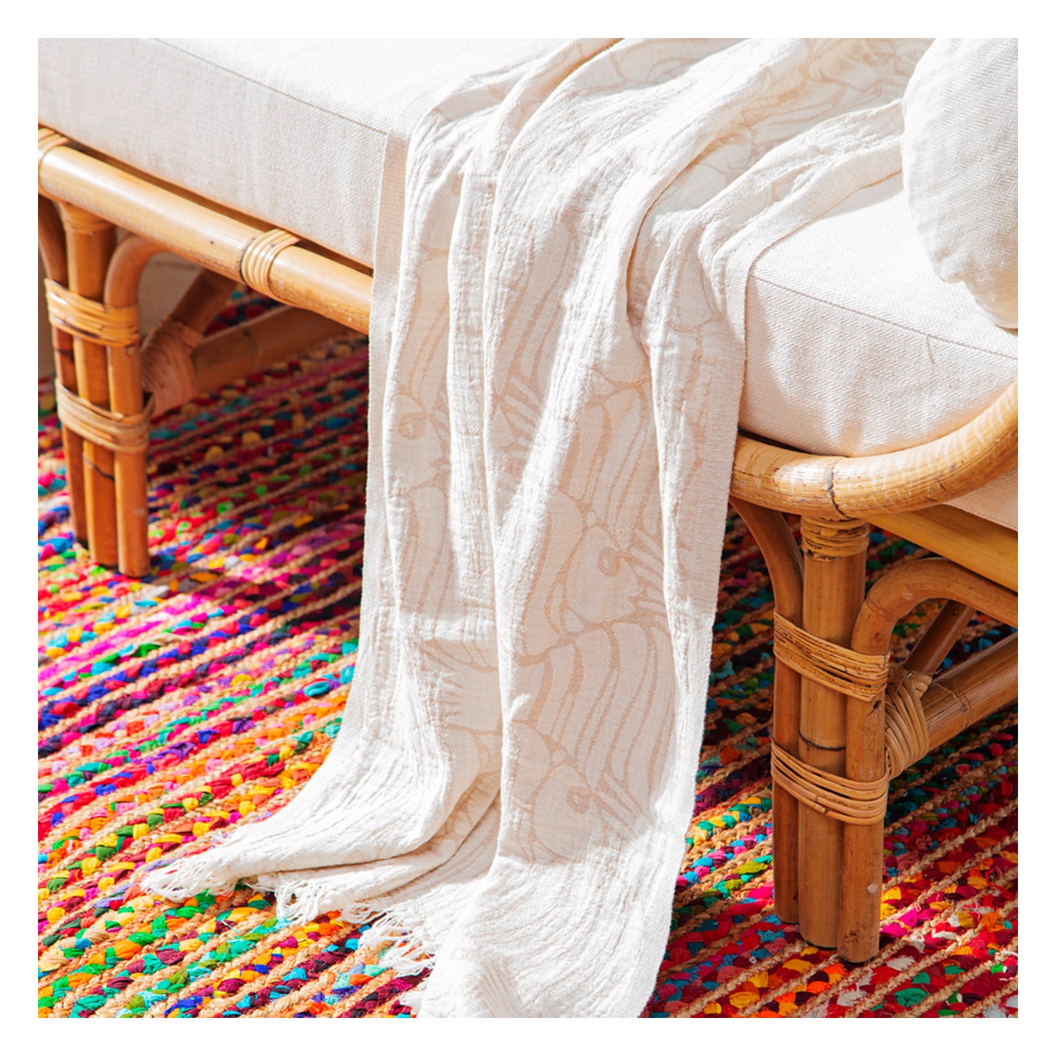 SISHA KIVRIMLI JÜT HALI RENKLİ 120X180CM