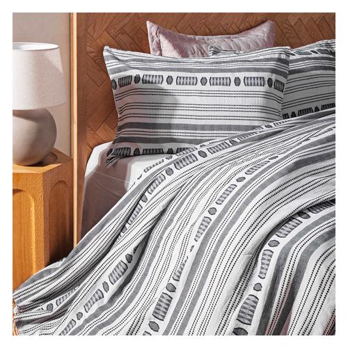  YURI YATAK ÖRTÜSÜ TAKIMI ÇİFT KİŞİLİK AÇIK GRİ 240X260