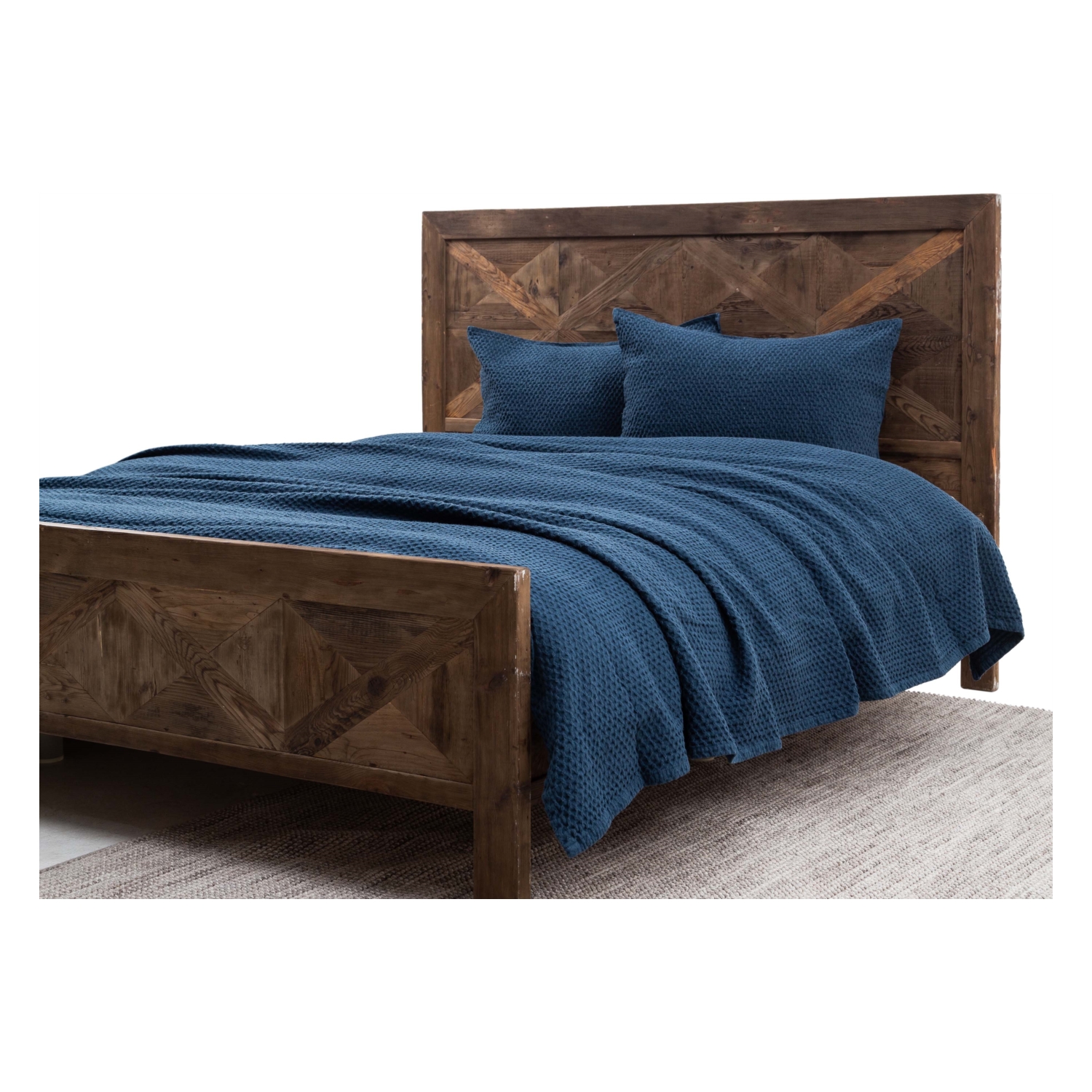 OTTO YATAK ÖRTÜSÜ TAKIMI ÇİFT KİŞİLİK LACİVERT 240X260