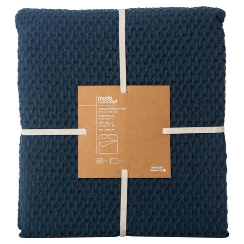  OTTO YATAK ÖRTÜSÜ TAKIMI ÇİFT KİŞİLİK LACİVERT 240X260