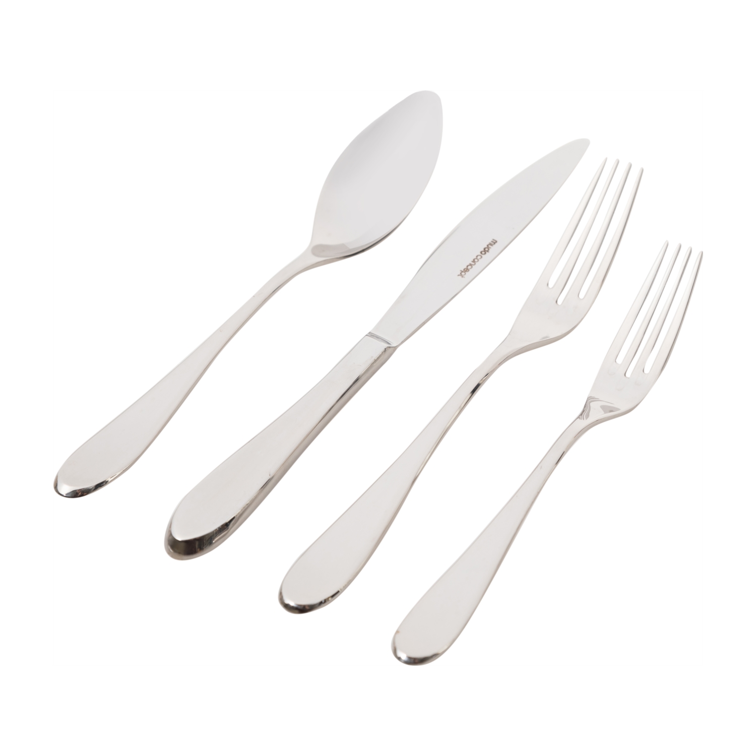 FRANSIZ 24 PARÇA ÇATAL KAŞIK BIÇAK SETİ- DÜZ PARLAK