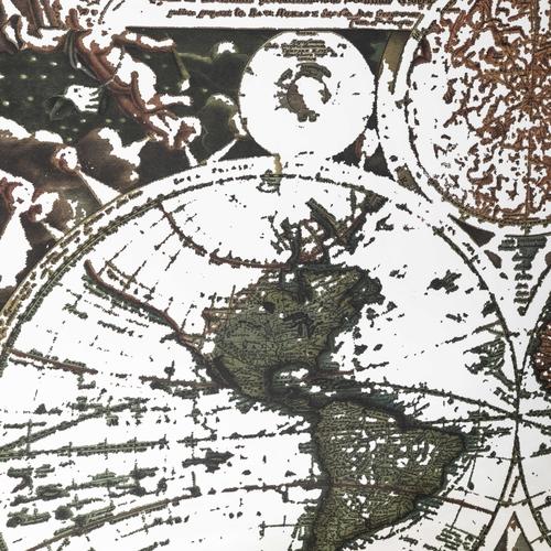  HARİTALI DUVAR AYNASI BEYAZ 120X100 CM