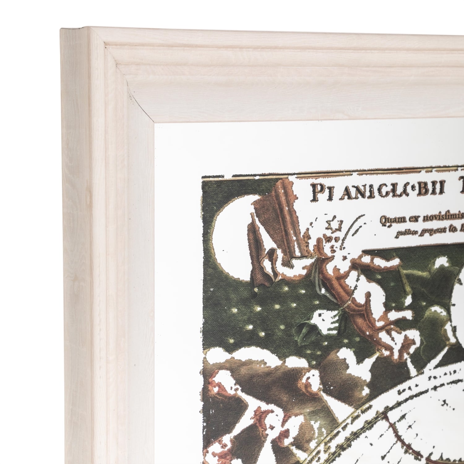 HARİTALI DUVAR AYNASI BEYAZ 120X100 CM