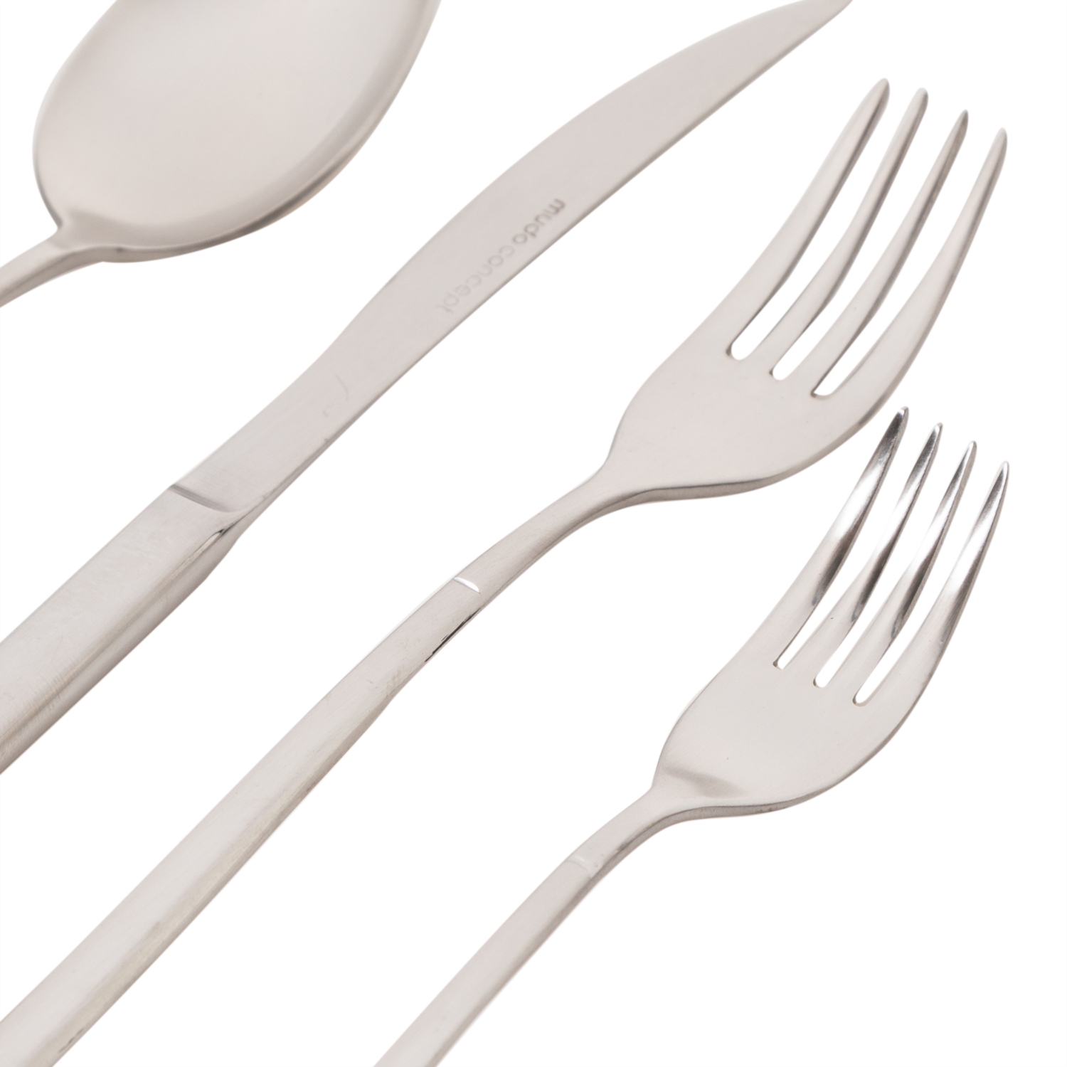 GRACE 24 PARÇA ÇATAL KAŞIK BIÇAK SETİ- MAT GÜMÜŞ