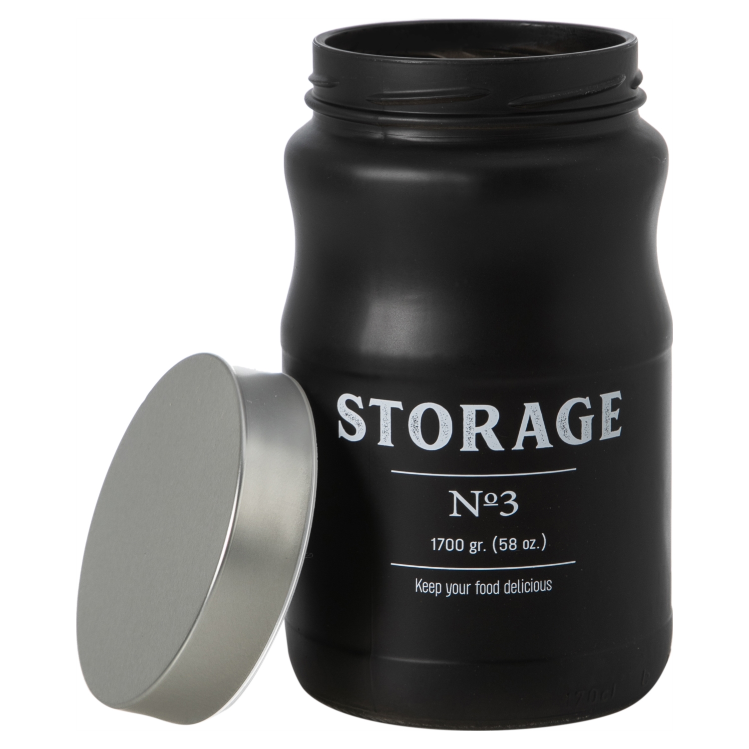 MONTANA SİYAH KAVANOZ NO3-1700ML