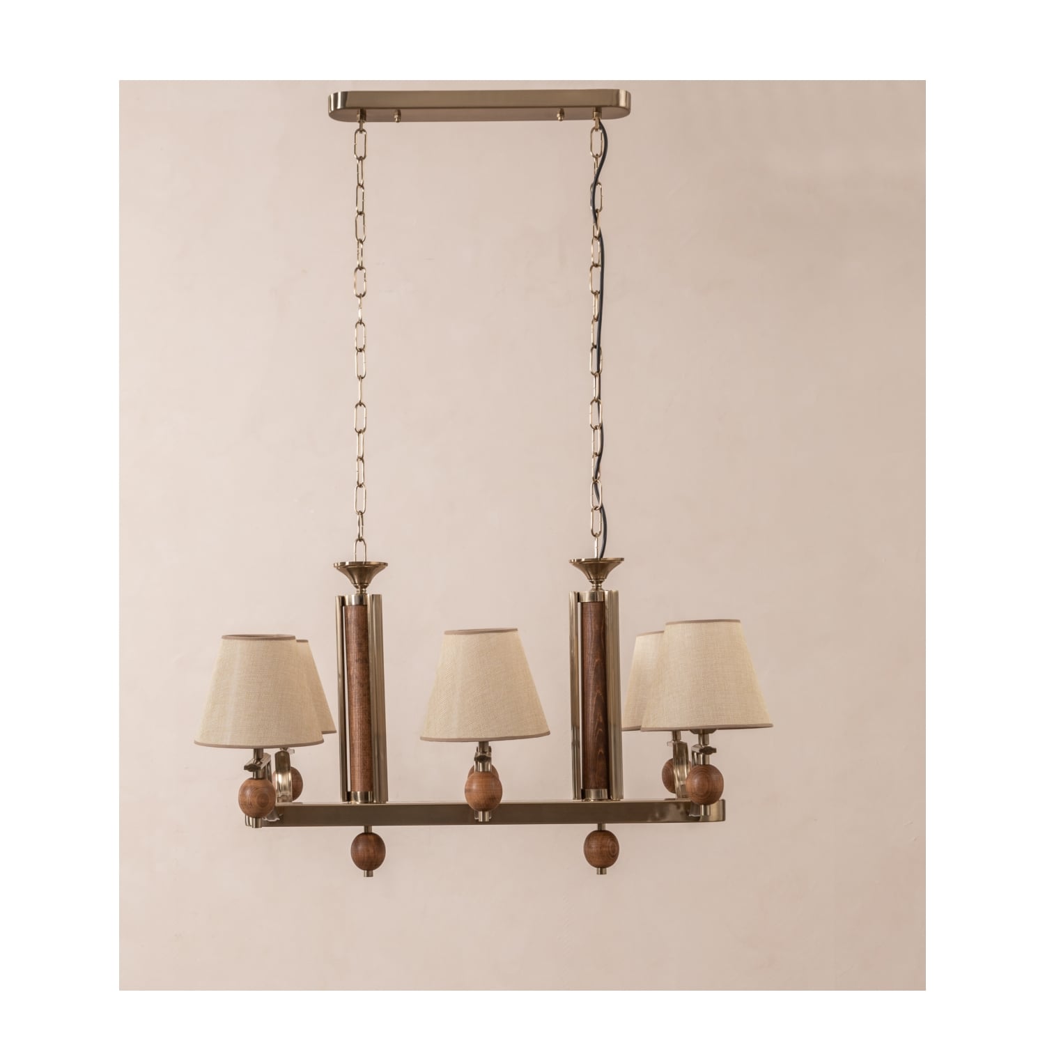 WOODEN 6'LI MASAÜSTÜ AVİZE