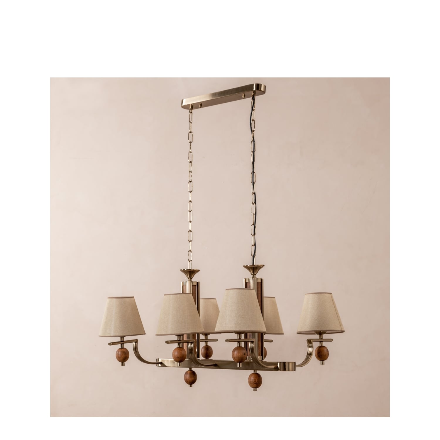 WOODEN 6'LI MASAÜSTÜ AVİZE