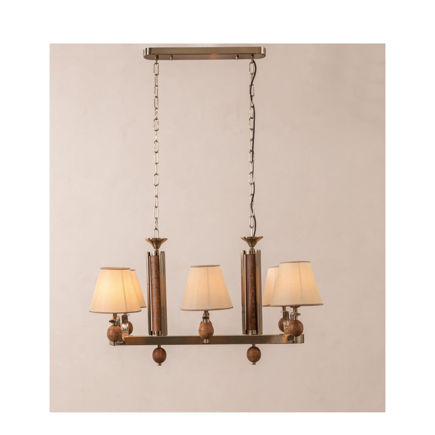 WOODEN 6'LI MASAÜSTÜ AVİZE