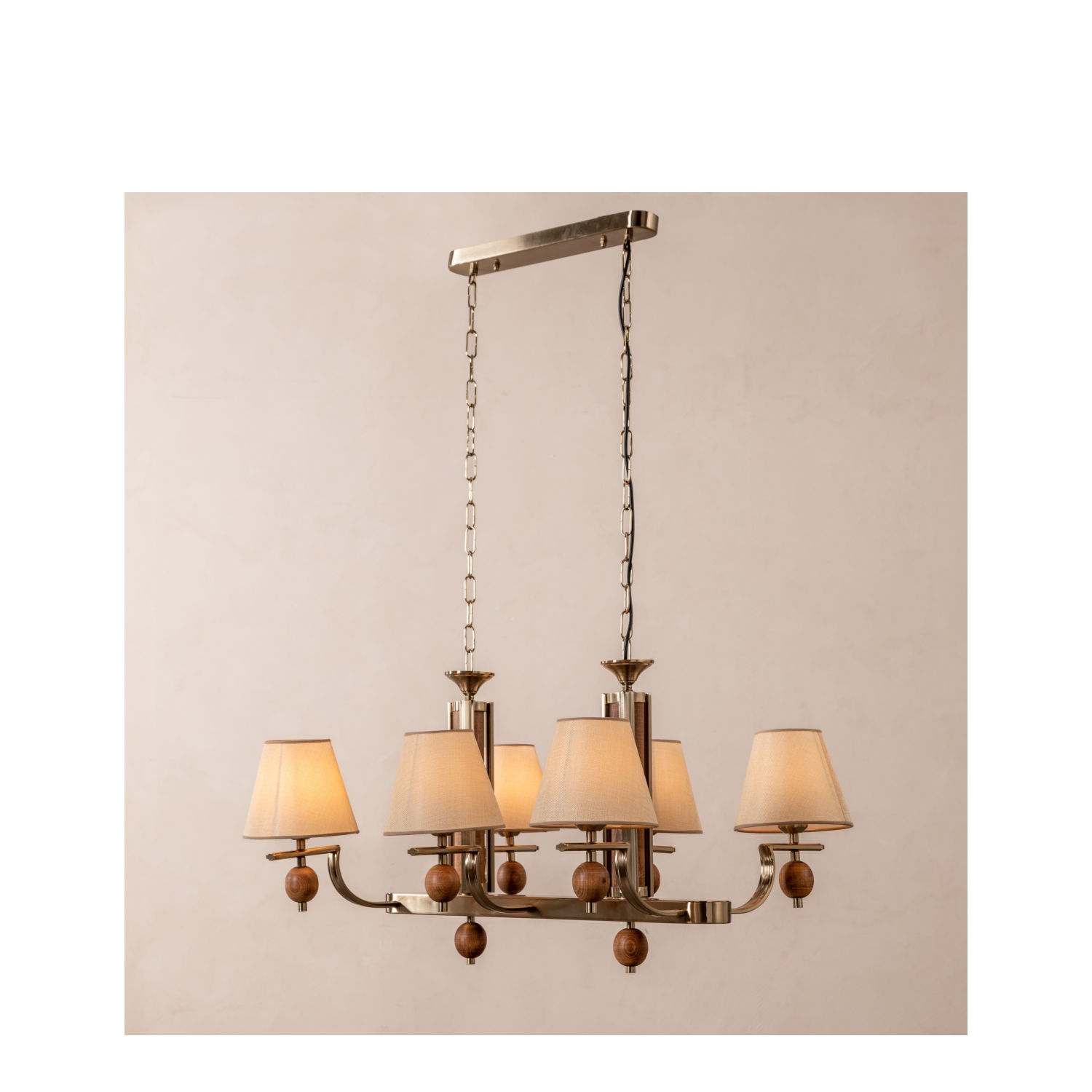 WOODEN 6'LI MASAÜSTÜ AVİZE