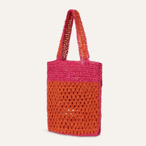  RENK BLOKLU HASIR EL ÇANTASI