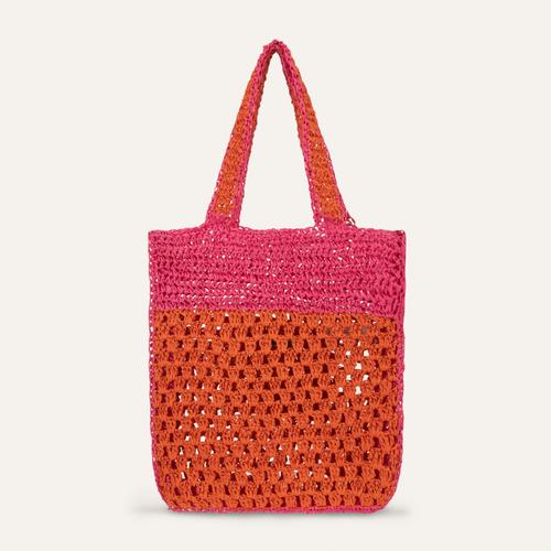  RENK BLOKLU HASIR EL ÇANTASI