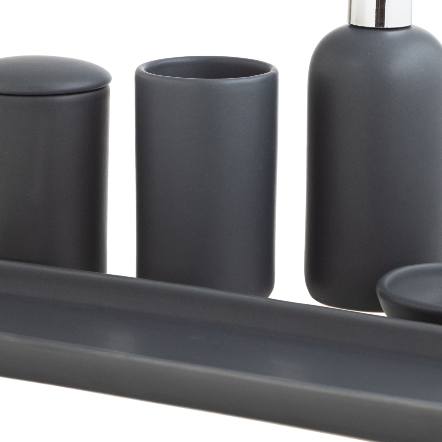 MAT GRİ 5'Lİ KUTULU BANYO SETİ