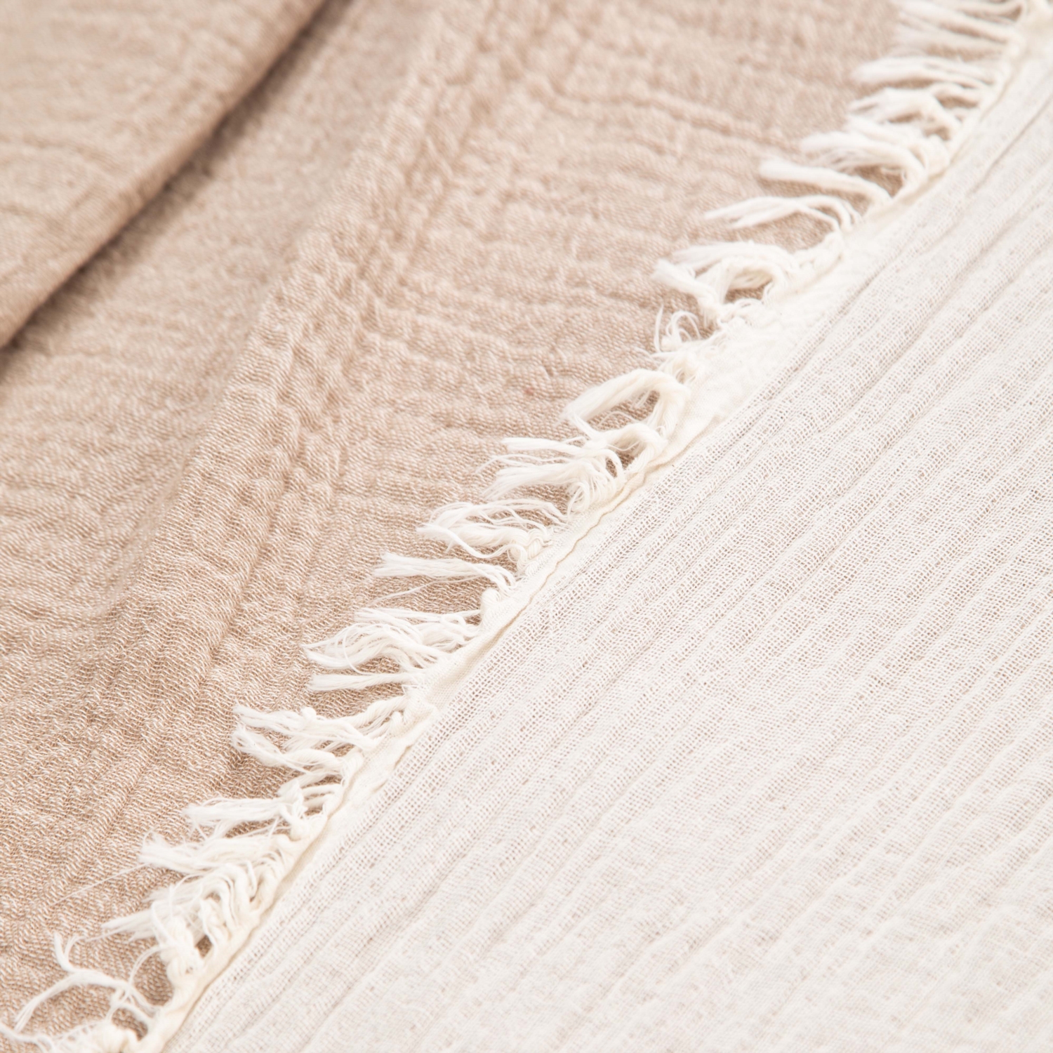 MÜSLİN PİKE EKRU BEJ ÇİFT K. 200X240