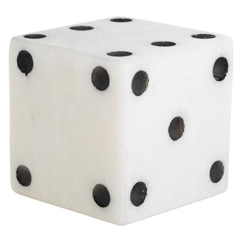  LUCKY DICE MERMER BİBLO BEYAZ 10X10 CM