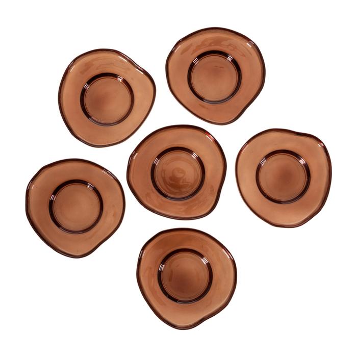 ÇAY TABAĞI AMBER 6'LI