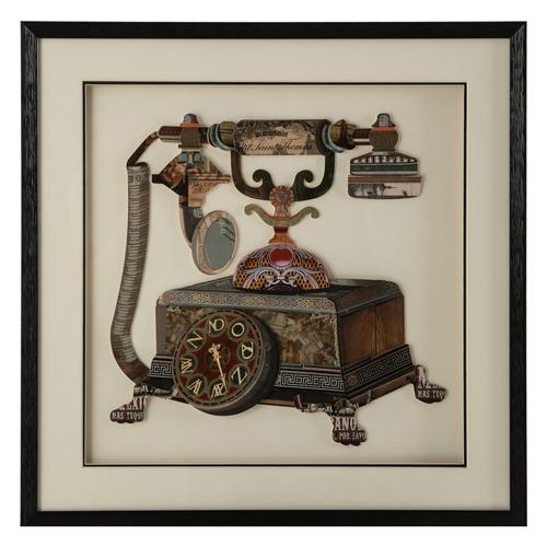  VINTAGE PHONE PANO ÇERÇEVELİ 60X60 CM
